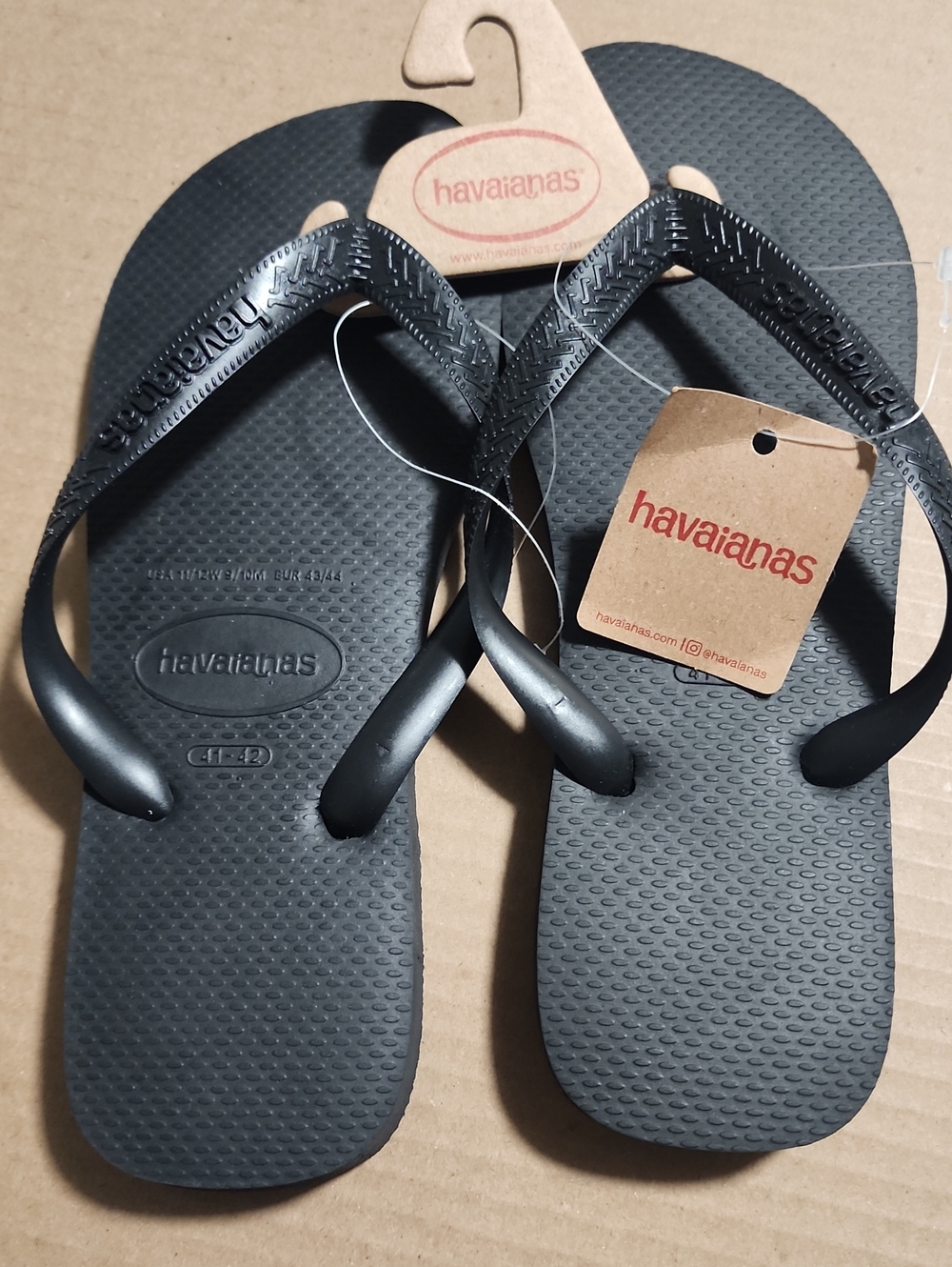 Havaianas Men’s Slim Flip Flops - Black